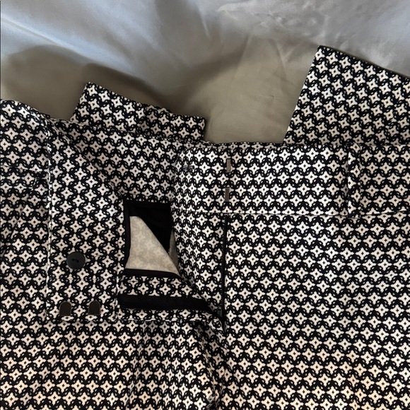 Sz6 ladies Ann Taylor/lLoft Julie Skinny ankle pants black/white NWOT - Picture 7 of 8